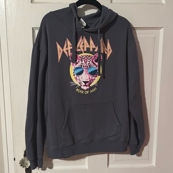 Def Leppard Rock of Ages Blue Hoodie Size Medium - Picture 1 of 8
